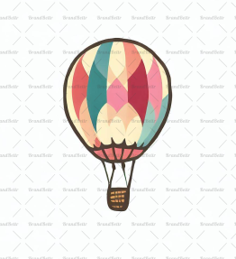 Verspielter Heißluftballon